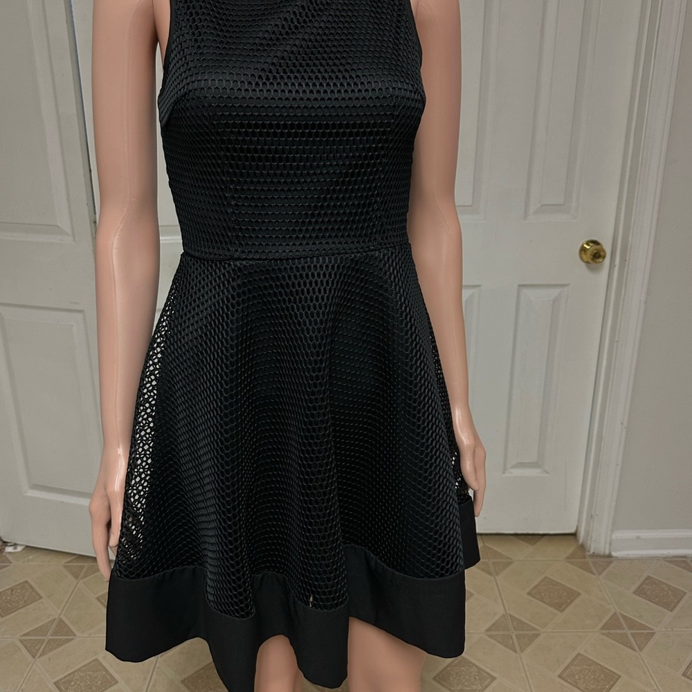 Forever 21 Black Mesh Mini Dress